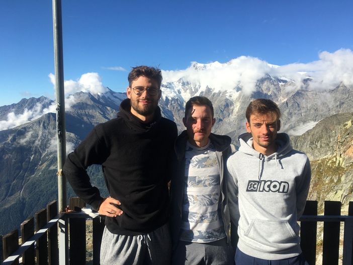 Filippo Ganna al Monte Moro in vista dei mondiali Filippo Ganna al Monte Moro in vista dei mondiali