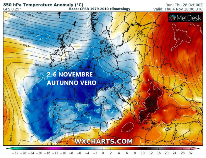 Da domani addio al sole: in arrivo freddo e maltempo