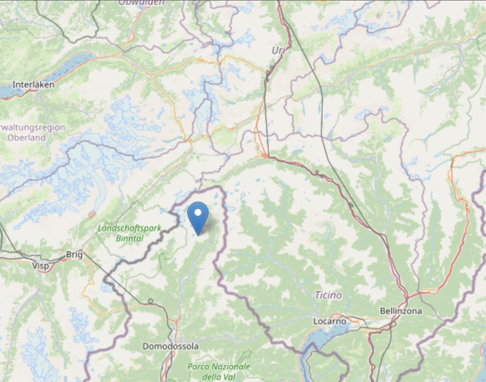 Doppia scossa di terremoto in Valle Formazza Doppia scossa di terremoto in Valle Formazza