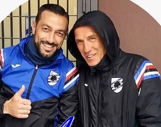 Roberto Borino assieme al bomber Fabio Quaglieralla