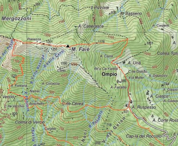 Uno sguardo sulla Val Grande - Monte Faiè Ompio Uno sguardo sulla Val Grande - Monte Faiè Ompio