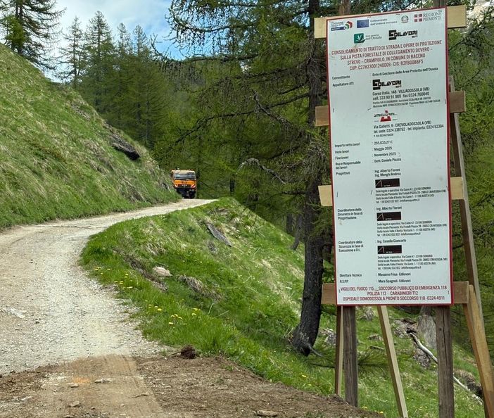 Proseguono i lavori sulla strada carrabile tra Devero e Crampiolo