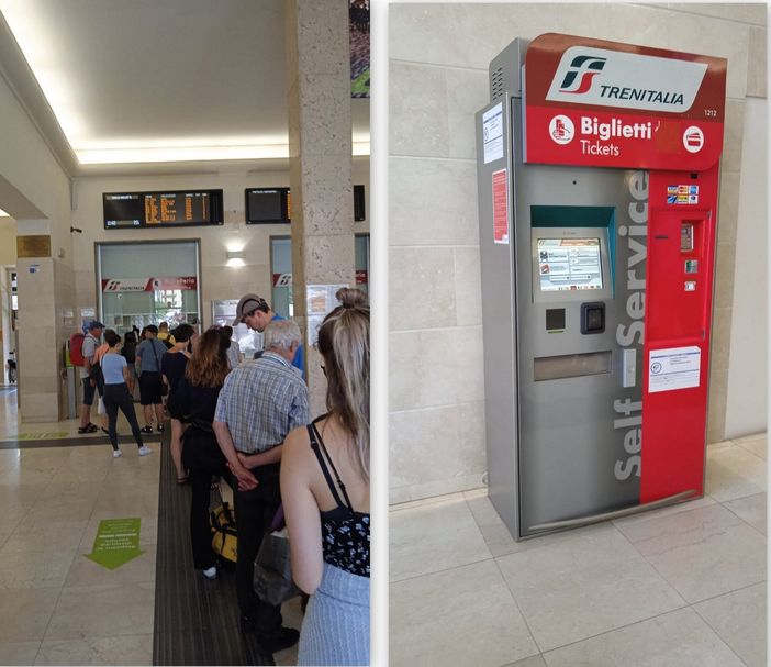 Ferrovie, macchinette per i biglietti guaste e un solo sportello aperto
