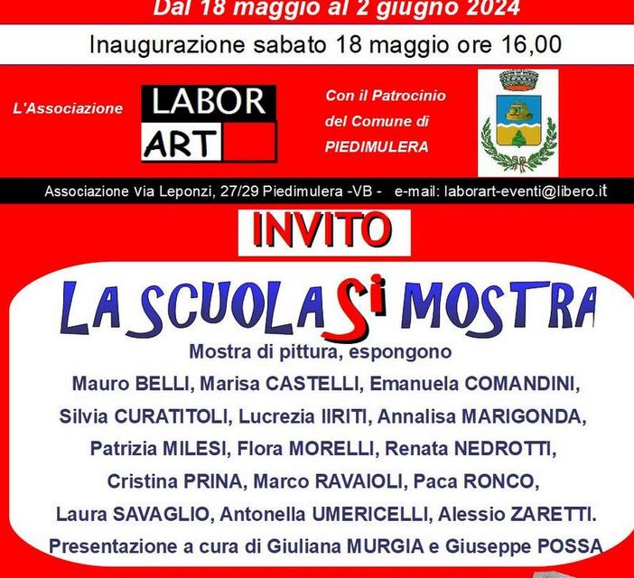S'inaugura oggi a Piedimulera ''La scuola si mostra'' S'inaugura oggi a Piedimulera ''La scuola si mostra''
