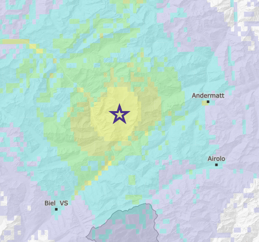 Il terremoto di Oberwald (Vallese) largamente percepito