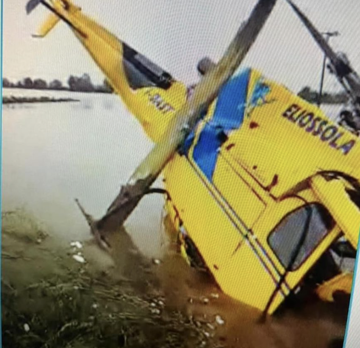 Elicottero dell'Eliossola caduto nel ravennate, ferite 4 persone a bordo