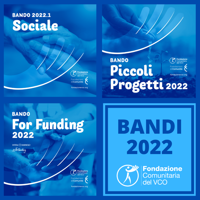 Fondazione Comunitaria Vco: tre nuovi bandi da 270mila euro