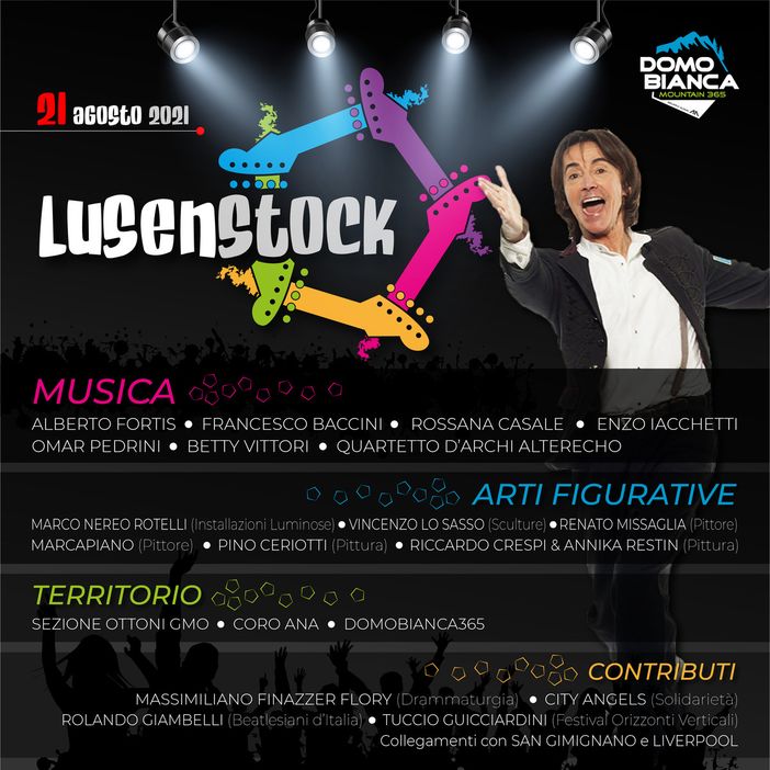 Alberto Fortis cerca talenti per aprire il Lusenstock 2021