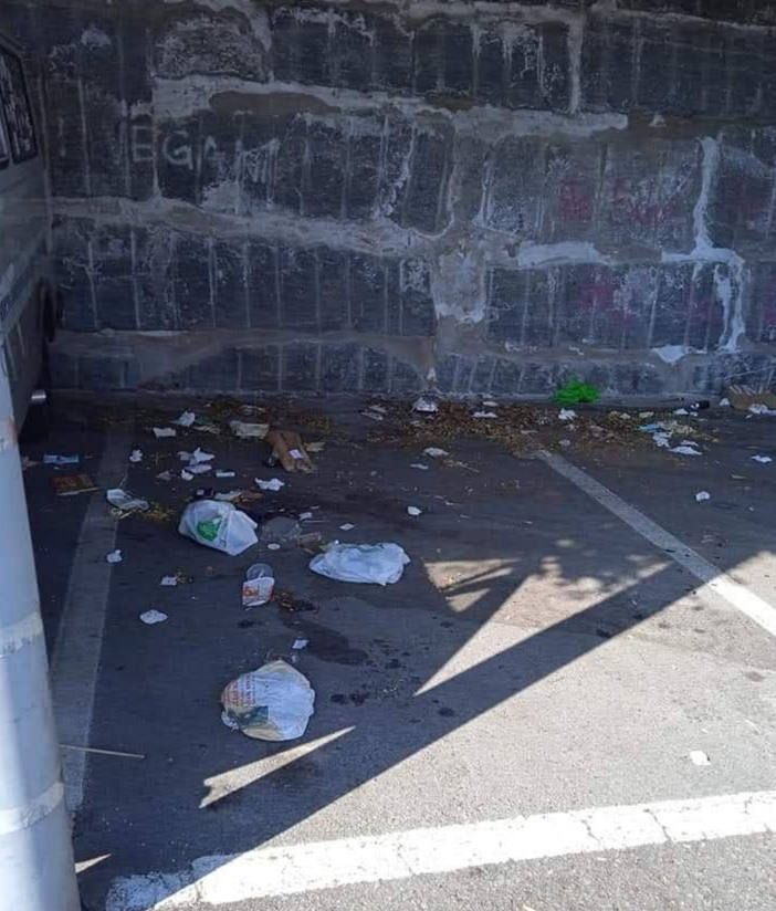 Domodossola, rifiuti abbandonati nel parcheggio del Sacro Monte