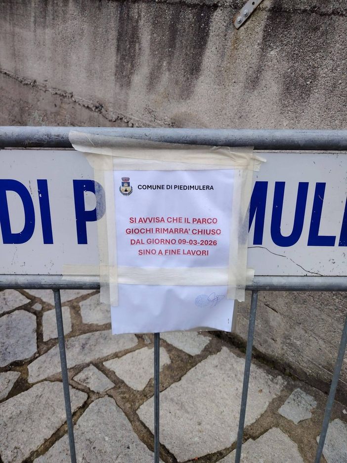 Cimamulera: chiuso per lavori il parco giochi, sarà completamente rinnovato