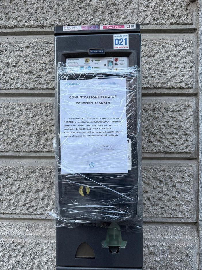 Parcheggi blu gratuiti a Domodossola: stop temporaneo al pagamento