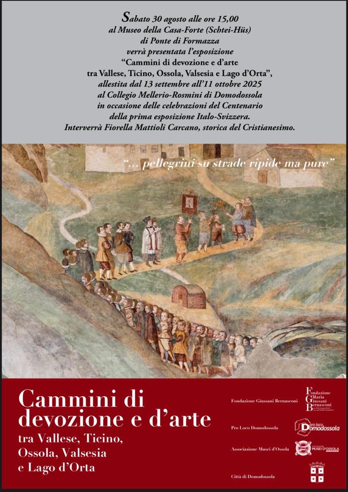 A Formazza la presentazione della mostra “Pellegrini su strade ripide ma pure”