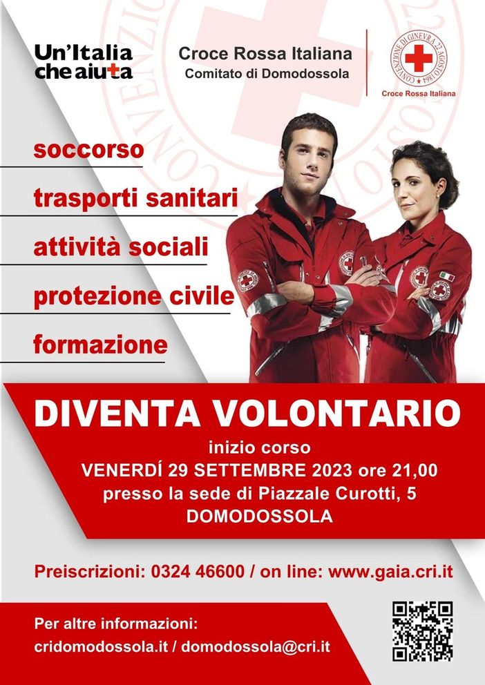 Nuovo corso per diventare volontari della croce rossa Italiana Nuovo corso per diventare volontari della croce rossa Italiana