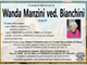 Wanda Manzini ved. Bianchini di anni 92