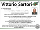 Vittorio Sartori di anni 77