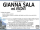 Gianna Sala ved. Visconti di anni 99