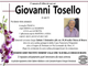 Giovanni Tosello di anni 81