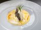 Filetto di merluzzo in oliocottura con crema di patate e curcuma
