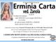 Erminia Carta ved. Zanola di anni 86