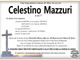 Celestino Mazzurri di anni 75