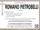 Romano Pietrobelli di anni 80