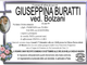 Giuseppina Buratti ved. Bolzani di anni 99
