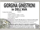 Giorgina Ginestroni in Dell'Ava di anni 89