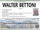 Walter Bettoni di anni 73