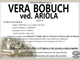 Vera Bobuch ved. Ariola di anni 97