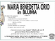 Maria Benedetta orio in Bluma di anni 79
