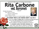 Rita Carbone ved. Borrometi di anni 80