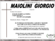 Maiolini Giorgio di anni 68