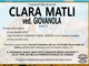 Clara Matli ved. Giovanola di anni 78