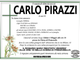 Carlo Pirazzi 84 anni