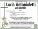 Lucia Antonioletti ved. Obereoffer di anni 93