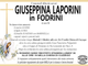 Giuseppina Laporini in Fodrini di anni 90
