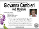 Giovanna Cambieri ved. Morando di anni 80