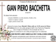 Gian Piero Bacchetta 84 anni Gian Piero Bacchetta 84 anni