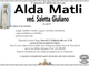 Alda Matli di anni 85