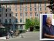 La palazzina che ospita la sede Inail e nel riquadro il consigliere comunale Pd, Claudio Miceli