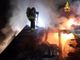A fuoco una baita all'alpe Ronk