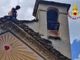 Torre del campanile della chiesa di Santa Marta a Vogogna danneggiata da un fulmine