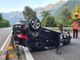 Ancora un incidente in superstrada, auto si ribalta poco dopo lo svincolo di Villa