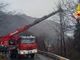 Asina gravida cade in un torrente, salvata con l'autogru dei Vigili del fuoco