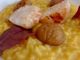 Risotto allo zafferano e zucca con porcini trifolati, castagne al miele millefiori e capesante scottate