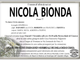Nicola Bionda di anni 77