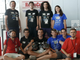 Il gruppo della provincia con i due team KiloHertz, Elettra Robotics Team, il prof. Sgrò ed i due giovani (ex) Davide Chiorlin ed Alex Vellone che hanno preso parte alla manifestazione in qualità di arbitri. Ed infine i due robot calciatori Viper 6 e Viper Beta