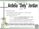 Ardelia &quot;Dely&quot; Jordan di anni 80
