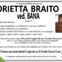 Orietta Braito ved. Bana di anni 72