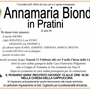Annamaria Bionda in Pratini di anni 84